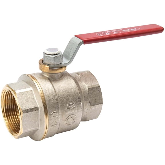 Mueller Streamline ProLine 1-1/2 In. FIP Forged Brass Full Port Ball Valve Residential Use, Standard Application