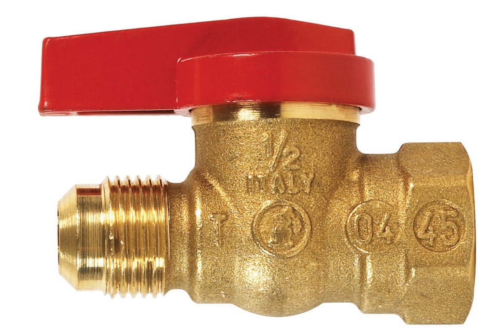 Mueller 114-523 Gas Ball Valve, 1/2" x 1/2", Forged Brass