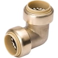 thumbnail image 1 of B&K Industries Brass Push Fit 90 Degree Elbow - 1/2 In. - Smooth Finish, 1 of 2