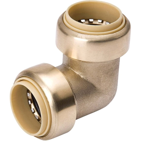 B&K Industries Brass Push Fit 90 Degree Elbow - 1/2 In. - Smooth Finish