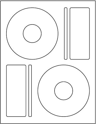 ProLine 1000 Memorex Compatible CD/DVD Labels. Large Center Style. 1000 ...