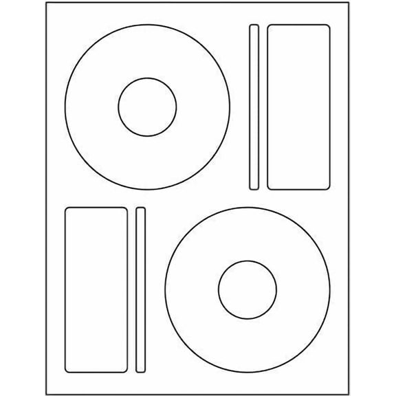 ProLine 1000 Memorex Compatible CD/DVD Labels. Large Center Style. 1000 Total Labels with Spine and Case Labels. Compare to Matte Finish Memorex Labels. Works in Both Laser and Ink Jet Printers.