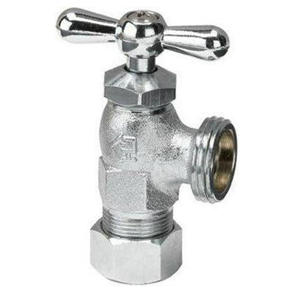 ProLine 102-201 Compression Washing Machine Valve, Chrome Plated Brass, 1/2 x 3/4-In. - Quantity 12