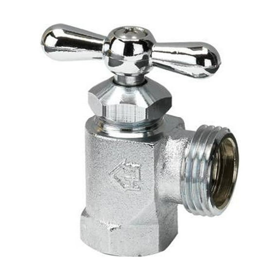 ProLine 102-203 Washing Machine Valve, Front Operated, Chrome Plated Brass, Female, 1/2 x 3/4-In. - Quantity 12