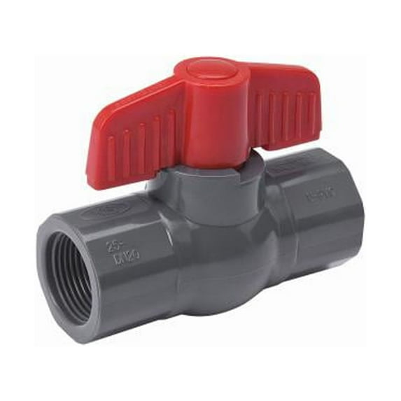 ProLine 107-108 Threaded Ball Valve, Gray PVC, 2-In. - Quantity 2
