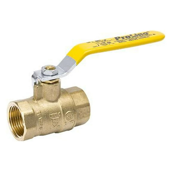 ProLine 107-817NL Full-Port Ball Valve, Forged Brass, Female Pipe Thread, 1-1/2 In. - Quantity 2