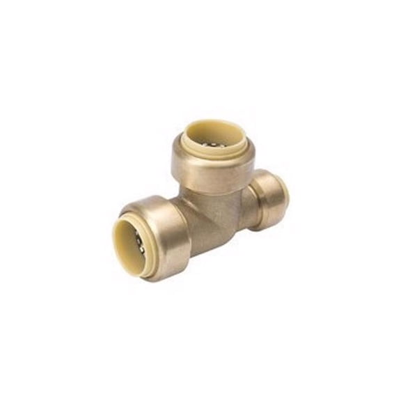 ProLine 3/4 In. PF x 1/2 In. PF Brass Push Fit Reducing Tee 6632-443