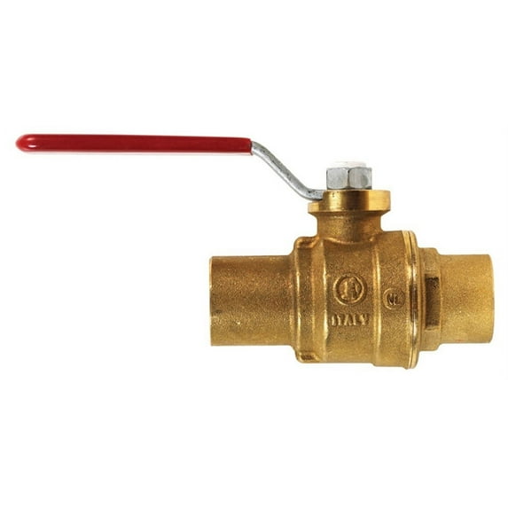 ProLine 3/4 In. SWT x 3/4 In. SWT Brass Ball Valve with Drain 107-554NL