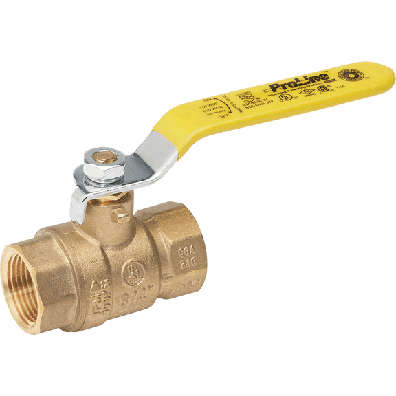 ProLine Brass Full Port Packing Gland Ball Valve FIP - Single Pack