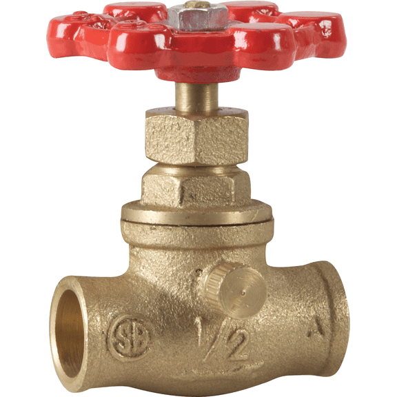 ProLine Cast-Brass Compression Sweat Straight Stop Valve and Waste - Single Pack  Standard Mounting Hardware, Drop-In Replacement