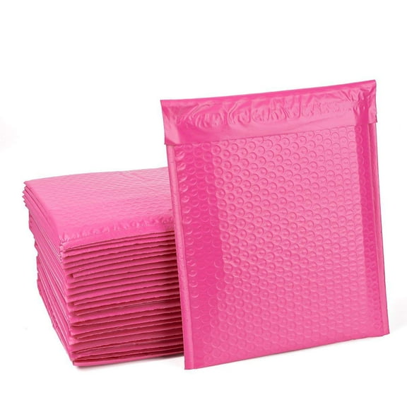 ProLine Extra Wide Pink Poly Bubble Mailers Envelopes Bags 6" x 10" (10 Mailers)