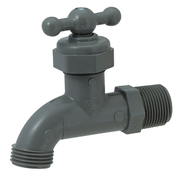 1CNT3 Hose Bibb, 3/4 In MNPT, Celcon(R), T-Handle