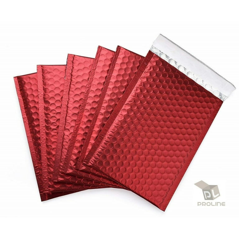 25 Rose Gold Bubble Mailers - 4x8" Matte Metallic Poly Envelopes For Shipping