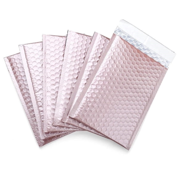 ProLine Matte Metallic Rose Gold Poly Bubble Mailers Envelopes 6" x 10" (25 Mailers)