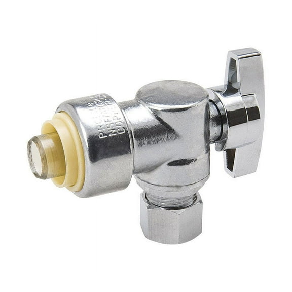 Mueller Streamline Brass Push Fit Compression Angle Valve - Gold