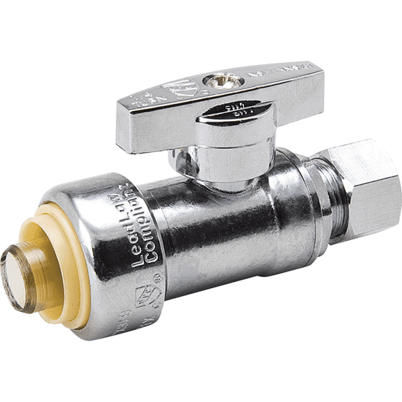 ProLine Push Fit Straight Valve - Single Pack Residential Use, Standard Application