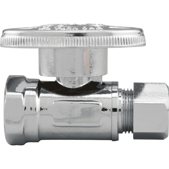 ProLine Quarter Turn FIP X Compression Stop Straight Valve - Pack of 2  Standard Mounting Hardware, Drop-In Replacement