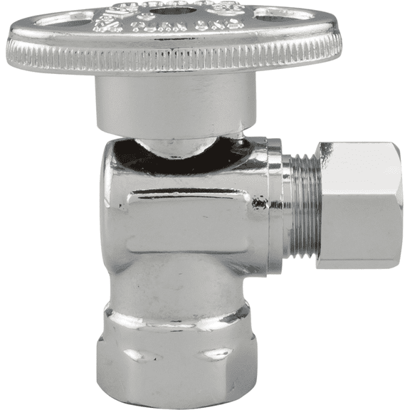 ProLine Quarter Turn FIP X Compression Thread Stop Angle Valve - Pack of 2  Standard Mounting Hardware, Drop-In Replacement