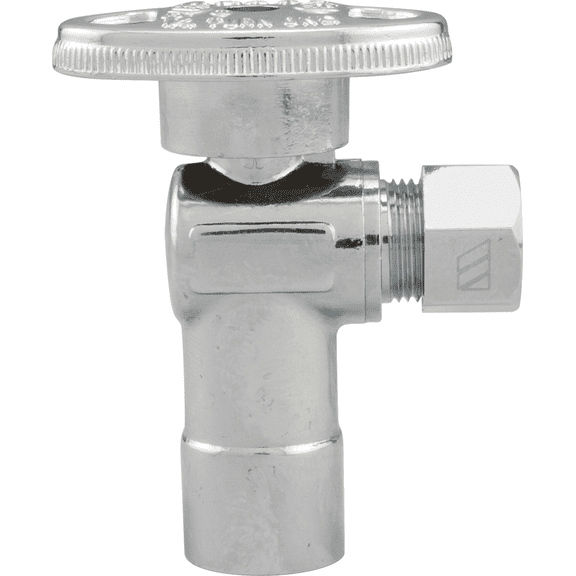 ProLine Quarter Turn Sweat X Compression Stop Angle Valve - Pack of 2 Standard Mounting Hardware, Drop-In Replacement