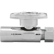 ProLine Quarter Turn Sweat X Compression Stop Straight Valve - Single Pack   Standard Mounting Hardware, Drop-In Replacement
