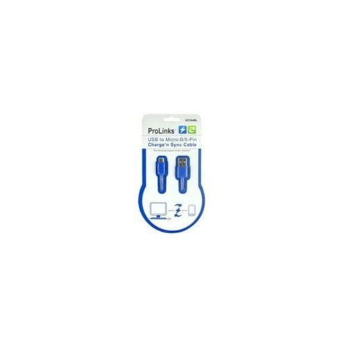 ProLinks UC554BL Style-Series USB to Micro-USB Cable - Blue