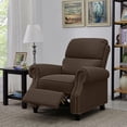 thumbnail image 1 of Copper Grove  Jessie Brown Linen Push Back Recliner Chair, 1 of 5