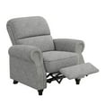 thumbnail image 1 of ProLounger Bustle-Back Pushback Recliner with Nailheads in Grey Chenille, 1 of 10