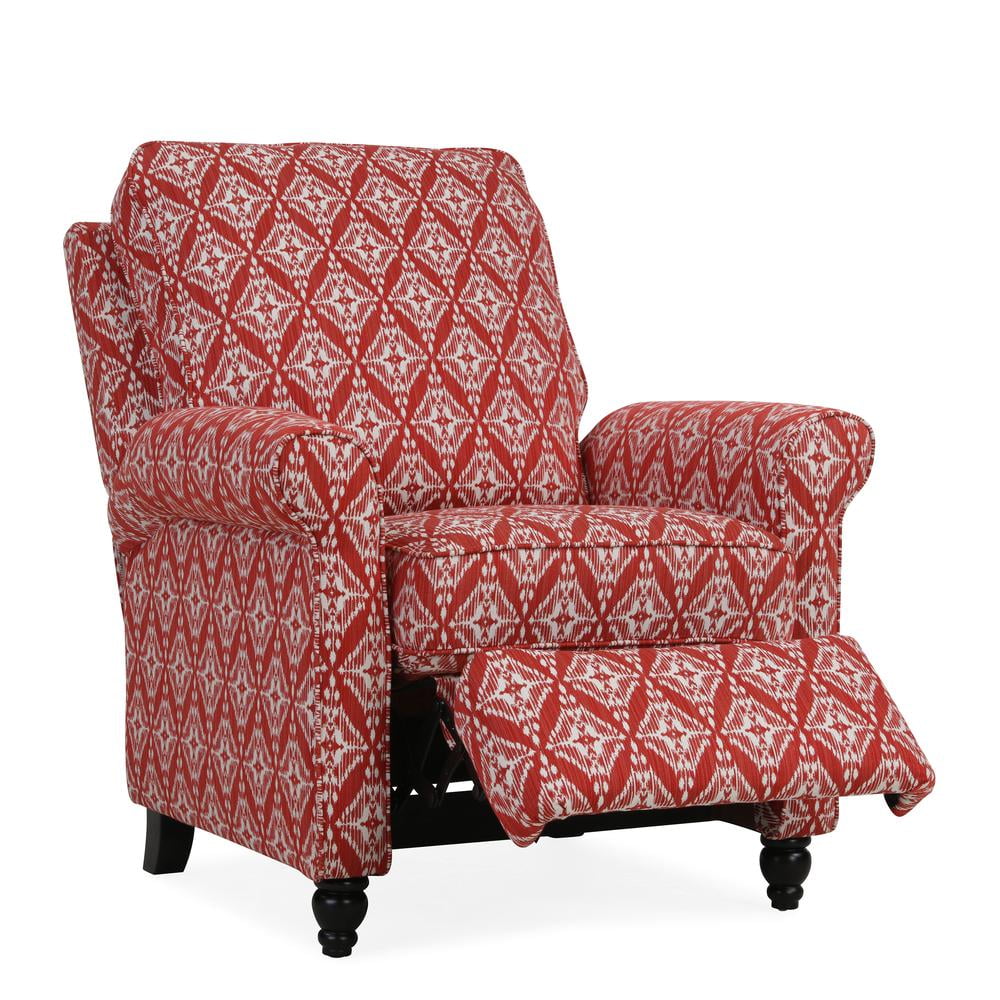 ProLounger Pushback Recliner in Cranberry Red Diamond Medallion Print
