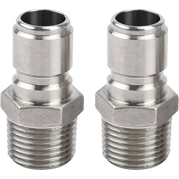 ProMaker 2 Pack Stainless Steel Male Quick Disconnect FPT 1/2" Home Brew Fitting Connector Homebrewing (MPT Male)