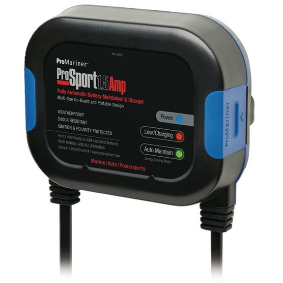 ProMariner 44001 Prosport 1.5 Amp 12V Marine Battery Maintainer & Charger