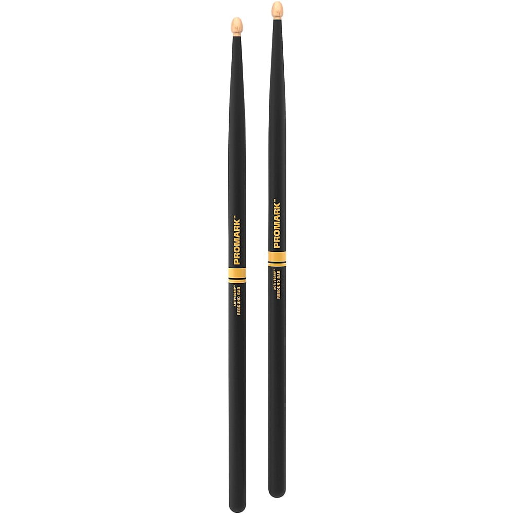 ProMark Rebound 5AB ActiveGrip Hickory Drumsticks, Acorn Wood Tip