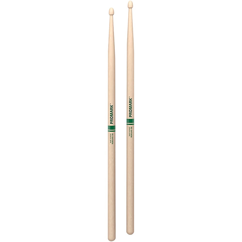 ProMark Rebound 5B Raw Hickory Drumsticks Acorn Wood Tip