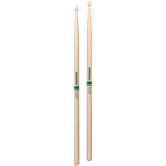 ProMark Rebound 5B Raw Hickory Drumsticks Acorn Wood Tip