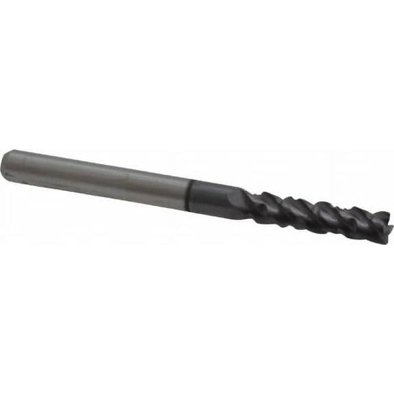 ProMax 1/8" Diam, 1/2" LOC, 4 Flute Solid Carbide Roughing & Finishing Corner Radius End Mill AlTiN Finish, 1-1/2" OAL, 1/8" Shank Diam, Straight Shank, 40 Helix, Centercutting, Regular Length