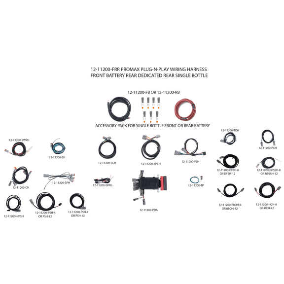 ProMax Plug-N-Play Wiring Harness - Battery Front  Dedicated Rear - Rear Bottle Location