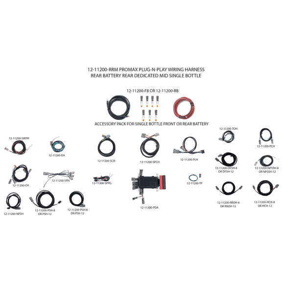 ProMax Plug-N-Play Wiring Harness - Battery Rear  Dedicated Front- Rear Bottle Location