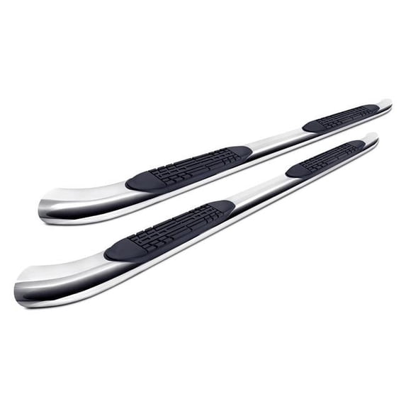 ProMaxx 4 in. Black Oval Step with 30 deg Bend for 2015-c F150, 2017-c F250 F350 F450 F550 Supercab