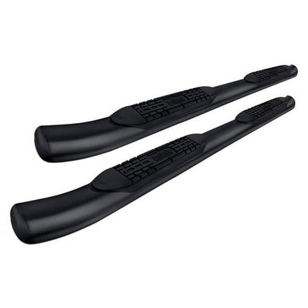 ProMaxx Automotive PMX71124B 5 in. Black Curved Oval Step Bars for 2019 Silverado & Sierra 1500 Crew Cab