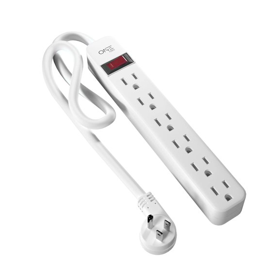 ProMounts 6 Outlet Power Surge Strip with LED Power Switch and 2 ft. Extension Cord ETL Certified