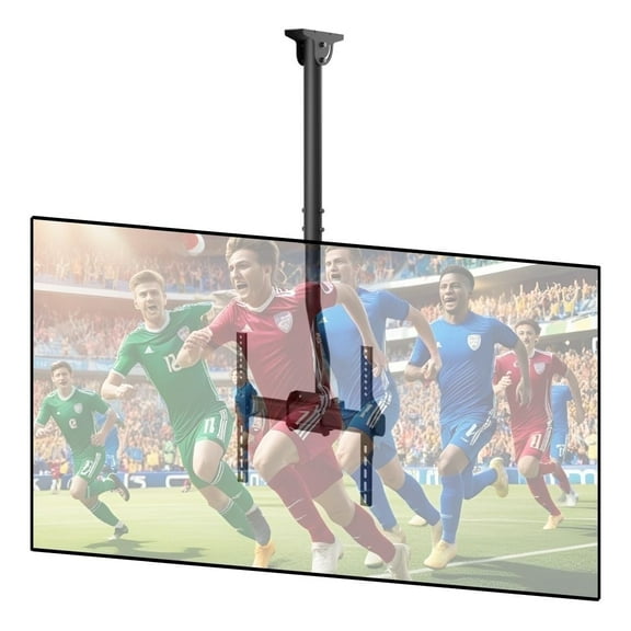 ProMounts Premium Ceiling TV Mount - Hanging Swivel Bracket for 37-90 Inch TV's Holds up to 110 Lbs. Ceiling TV Mount Bracket, Ceiling TV Mount Flip Down for Flat/Sloped Ceiling, Max VESA 600x400mm