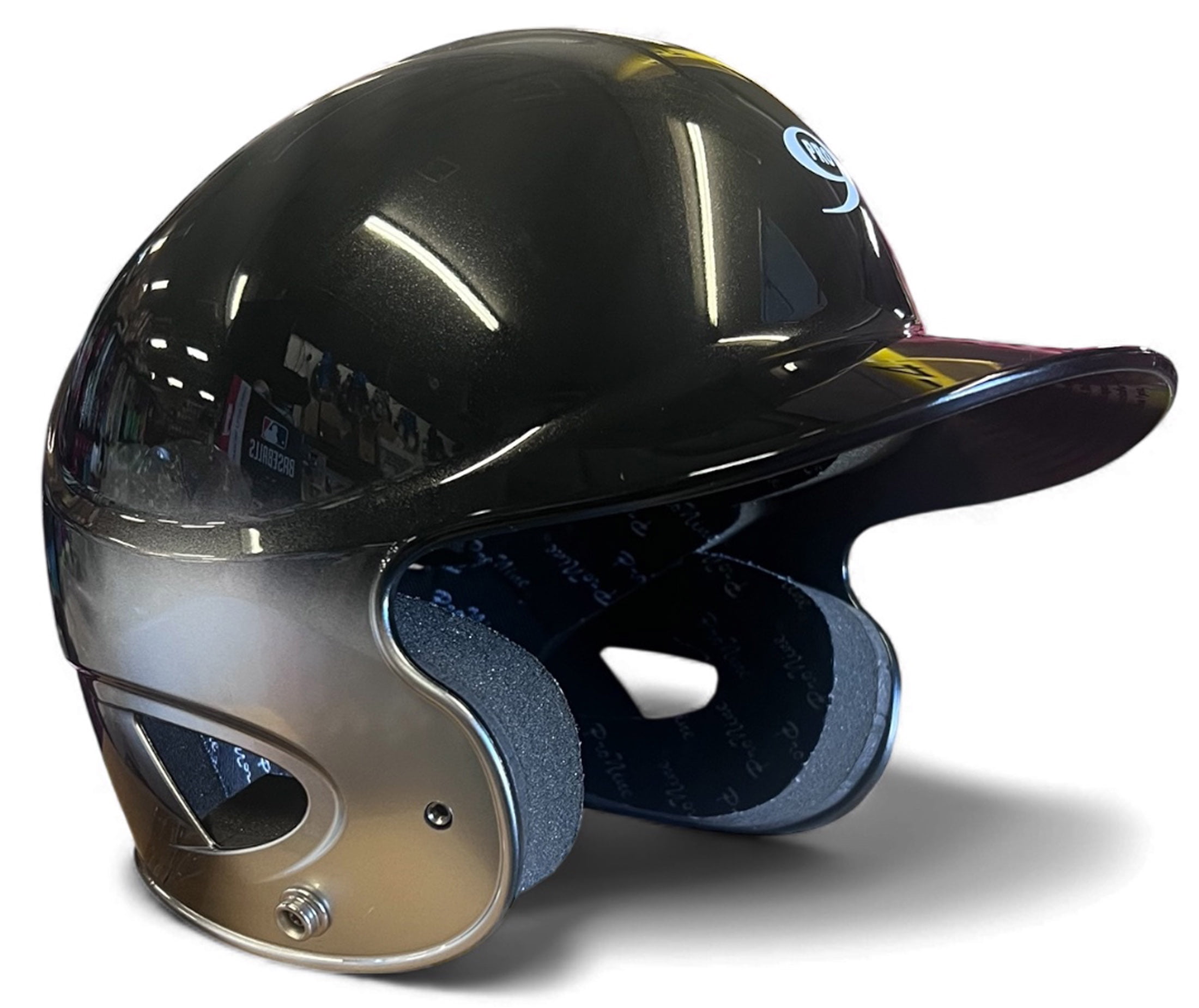 ProNine Youth Baseball Softball Batting Helmet Black-Silver 6 1/2- 7 3/ ...