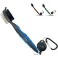 thumbnail image 1 of ProPlay Golf Club Cleaner Brush and Golf Groove Cleaner, Retractable Zip-Line Aluminum Carabiner, Lightweight and Ergonomic Design, Easily Attaches to Golf Bag, Blue, 1 of 5