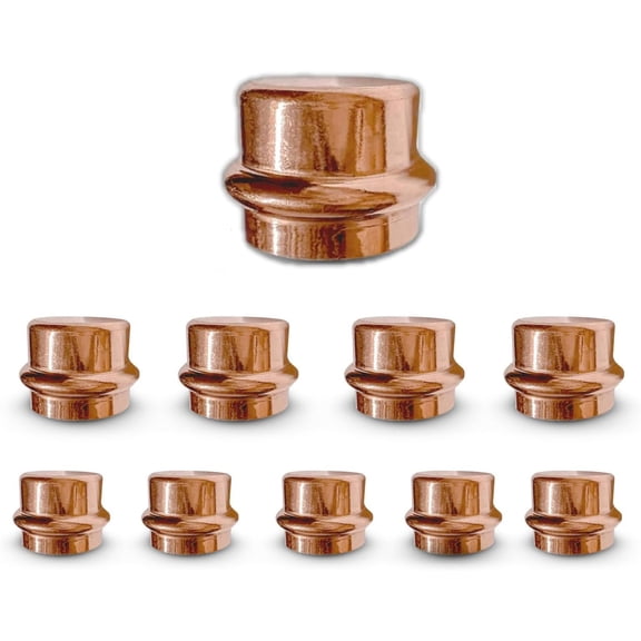 ProPress Fitting Copper Cap  3/4" Zero Lead Stop End Plumbing Tool (Pack of 10) Durable & Easy to Install for Professional Plumbing