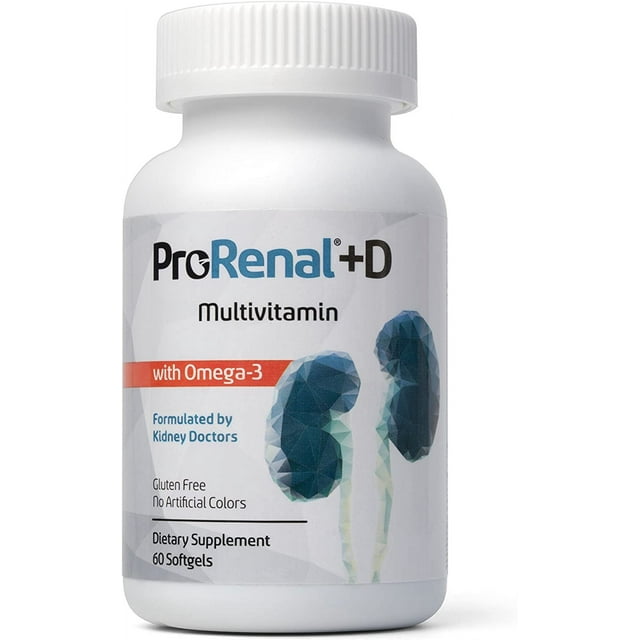 ProRenal+D with Omega3 Fish Oil Kidney Multivitamin 30Day Supply
