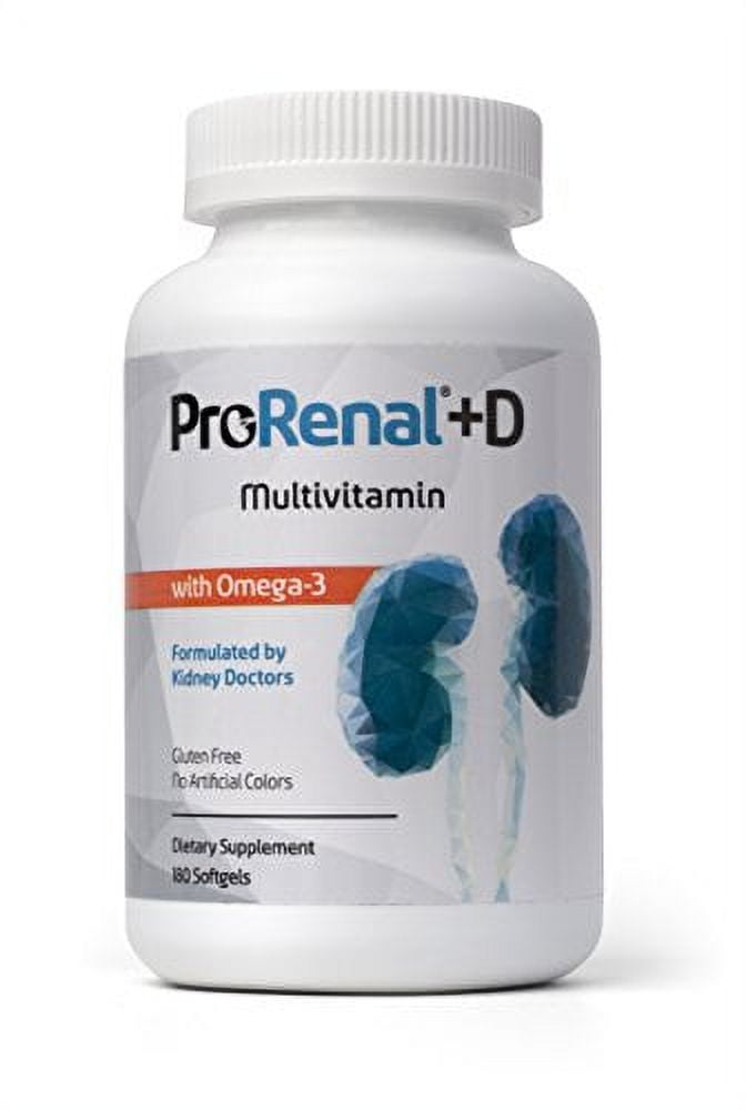 ProRenal+D with Omega3 Fish Oil Kidney Multivitamin 90Day Supply