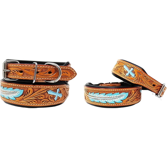 ProRider Rhinestone Dog Puppy Collar Crystal Cow Leather 6056