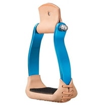 ProRider USA Horse Saddle Western Aluminum Barrel Racer Stirrups Turquoise Rodeo Tack 51116
