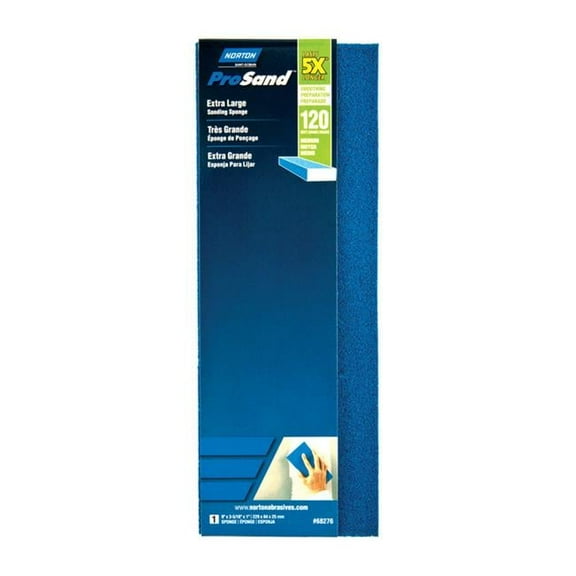 ProSand 9 x 3.31 x 1 in. 120 Grit Medium & Extra Large Sanding Sponge