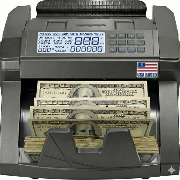 ProScan Elite High-Speed Money Counter with Dual TFT Display & 3-Point Counterfeit Detection (UV/MG/IR)