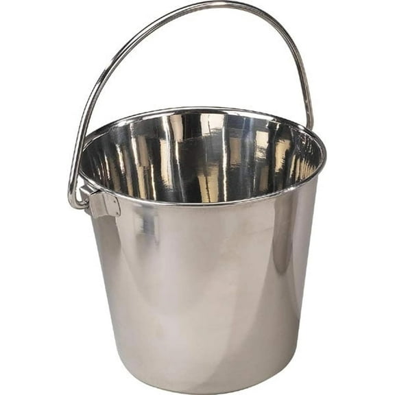 ProSelect Heavy Duty Stainless Steel Pails Durable Pails for Kennels and Farms - 5", 1-Quart